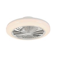 Deckenventilator Tuio Weiß/Chromfarben max. 0,07 W - Chromfarben/Weiß, MODERN, Kunststoff (45/45/16cm) - Mömax