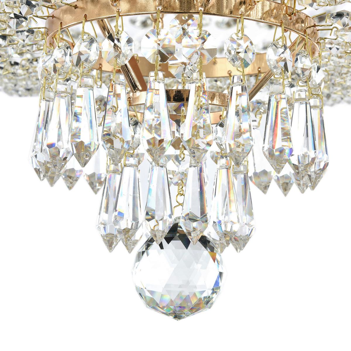 Kronleuchter Palace Goldfarben max. 60 Watt - Goldfarben, Trend, Glas/Metall (40/37/40cm) - MAYTONI