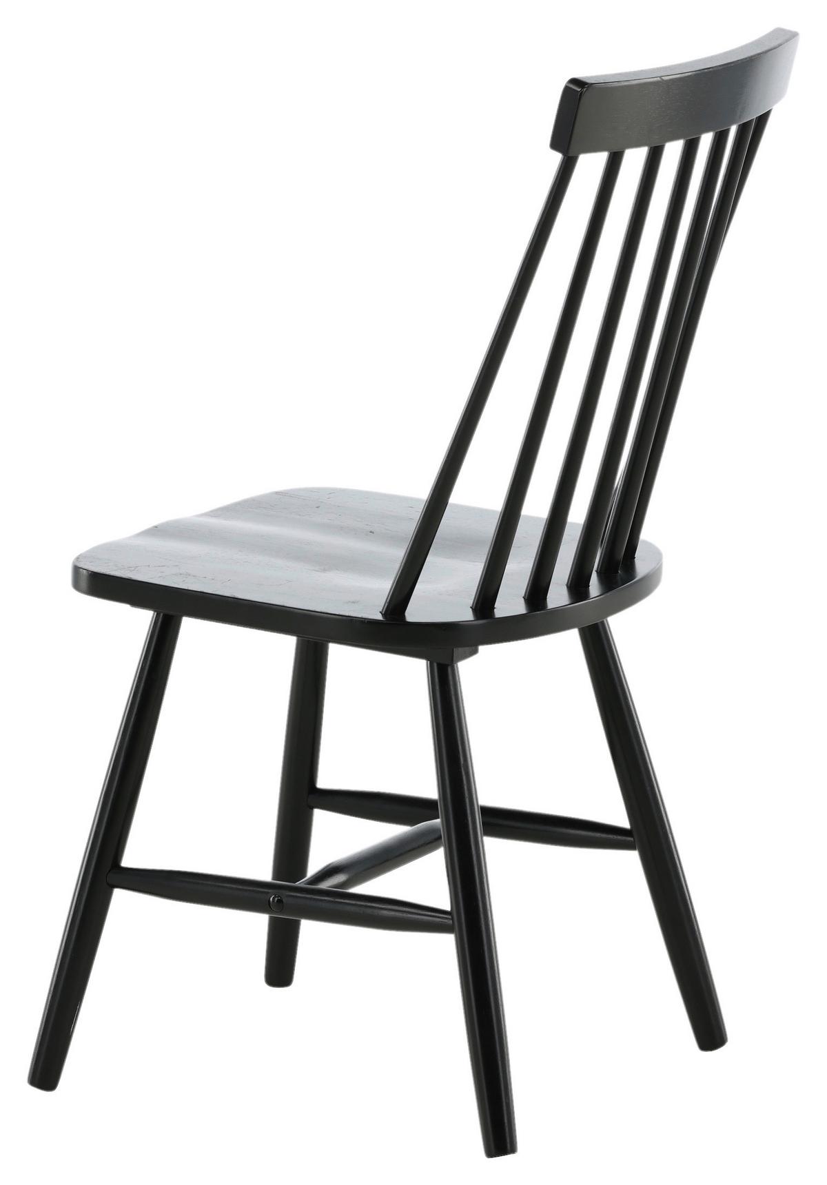 STUHL-SET LÖNNEBERGA - Schwarz, Design, Holz (43/87/55cm) - Livetastic