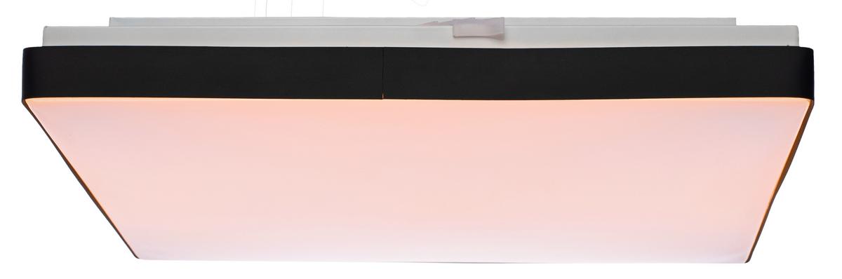 Plafonieră cu LED Jannek - alb/negru, Modern, plastic/metal (33/33/5,5cm) - Premium Living