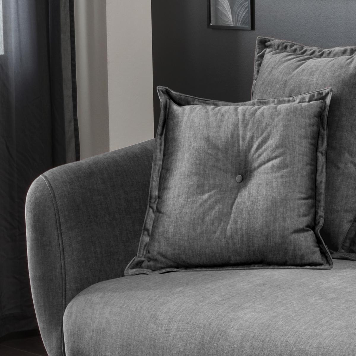 3-Sitzer-Sofa Baggio Grau Velours - Buchefarben/Grau, MODERN, Holz/Textil (236/94/103cm) - Livetastic