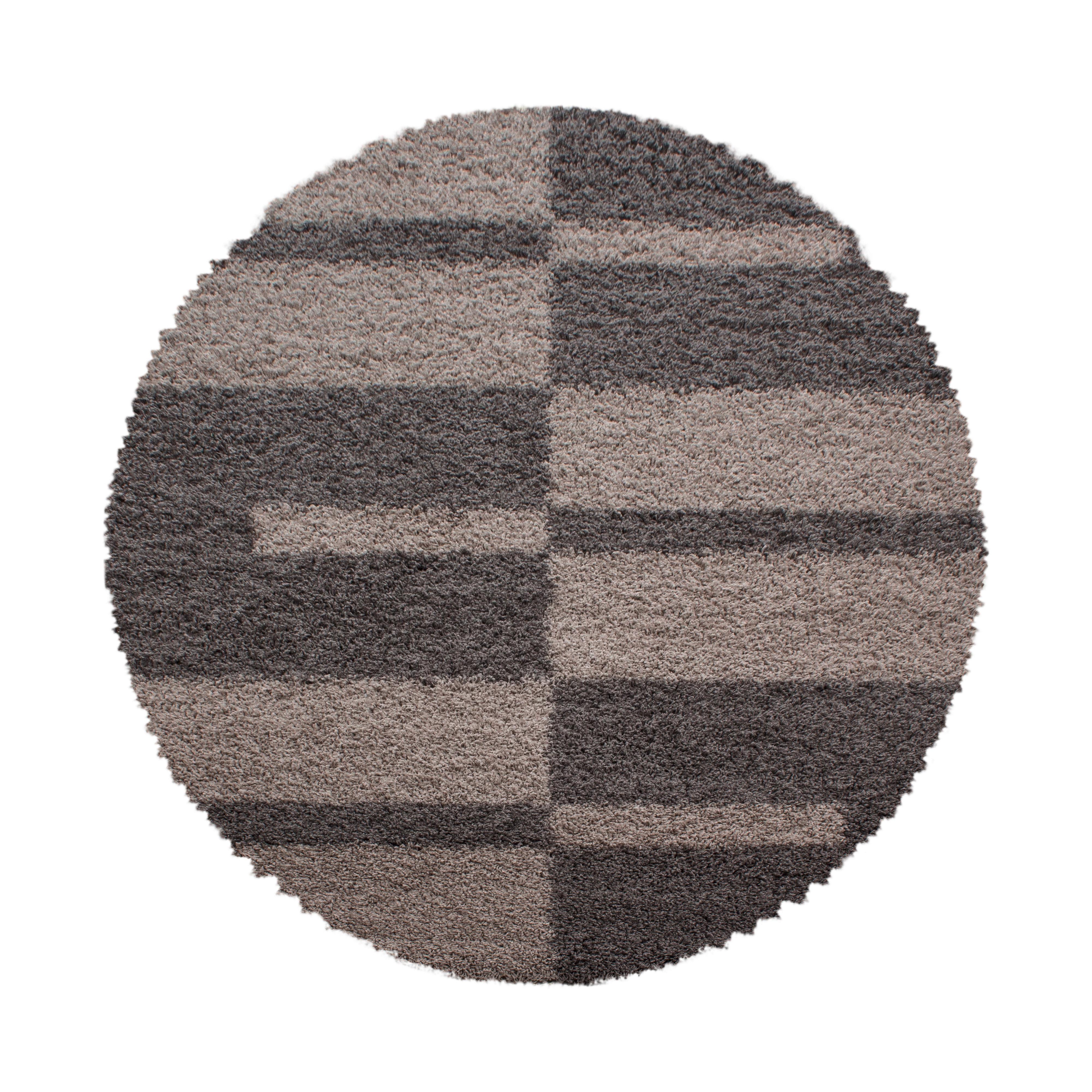 Hochflorteppich Gala Taupe Ø ca. 80cm - Taupe, Design, Textil (80/80cm) - Novel