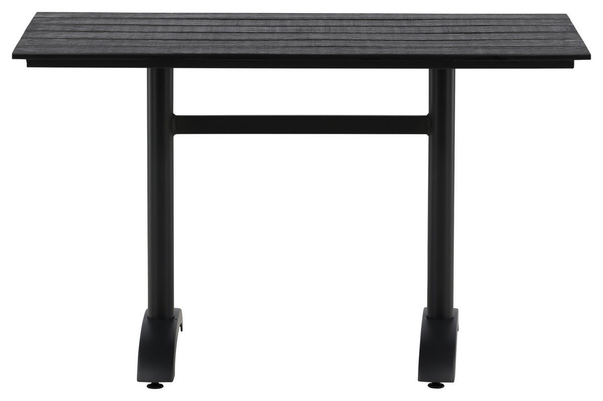 Gartentisch Denver ca. 120x70x74 cm Schwarz - Schwarz, KONVENTIONELL, Metall (120/70/74cm) - Gardenson