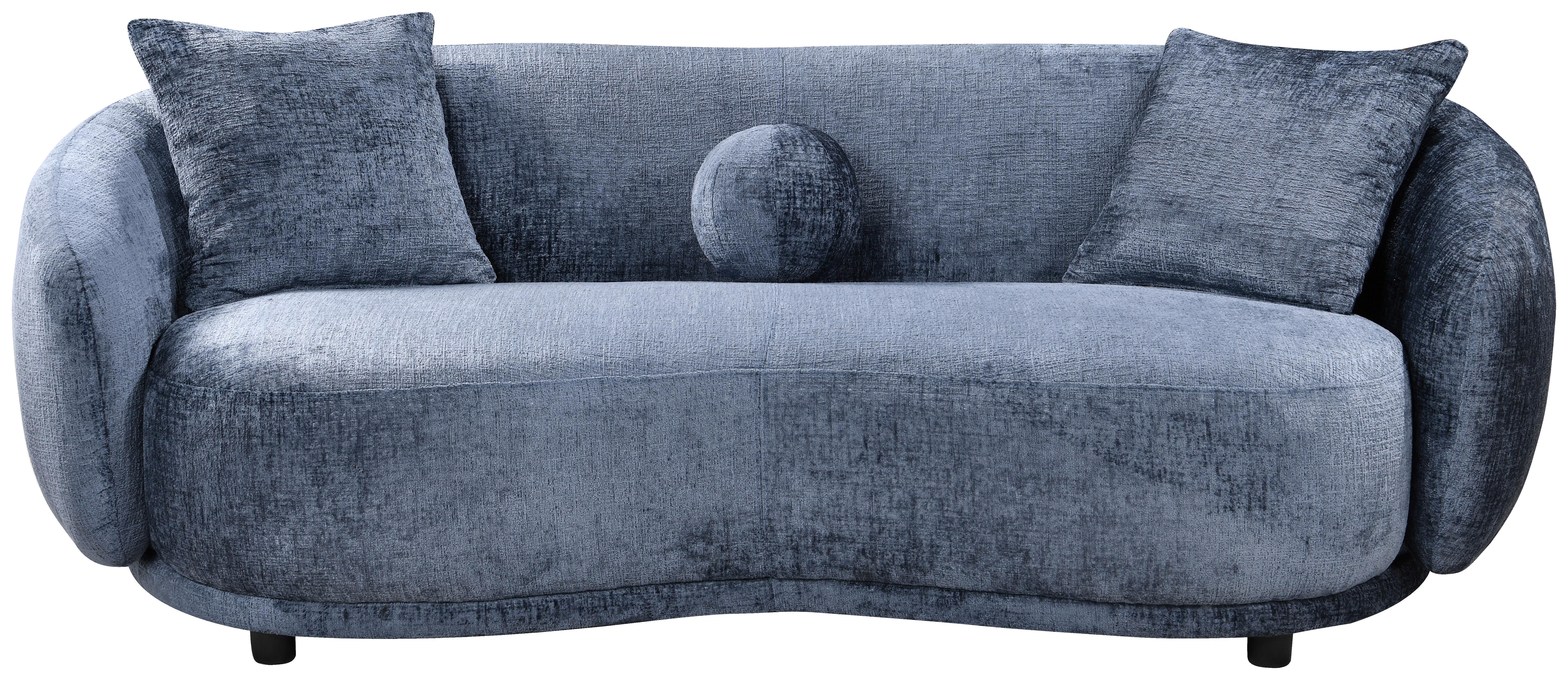 Sofa Stella - plava/crna, Moderno, drvo/tekstil (210/75/100cm) - Mömax