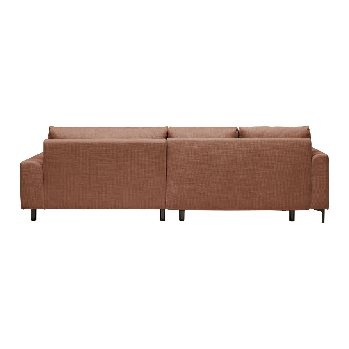 Ecksofa Integra Beige - Terracotta/Schwarz, Textil/Metall (170/81-93/294cm) - Mömax
