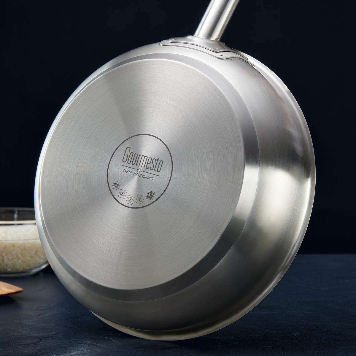 Serpenyő Átm.: Kb. 24cm Silver Line - nemesacélszínű, Konventionell, fém (24/5,5cm) - Gourmesto