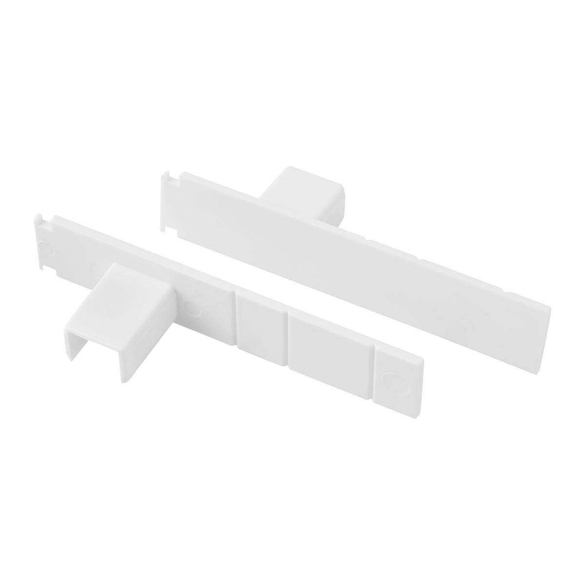Végzáró Amelie 2db - fehér, műanyag (8.3/2.2/1.7cm) - Modern Living