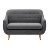 Sofa Dilly Grau Leinenoptik - Grau, MODERN, Holz/Textil (130/85/78cm) - Bessagi Home