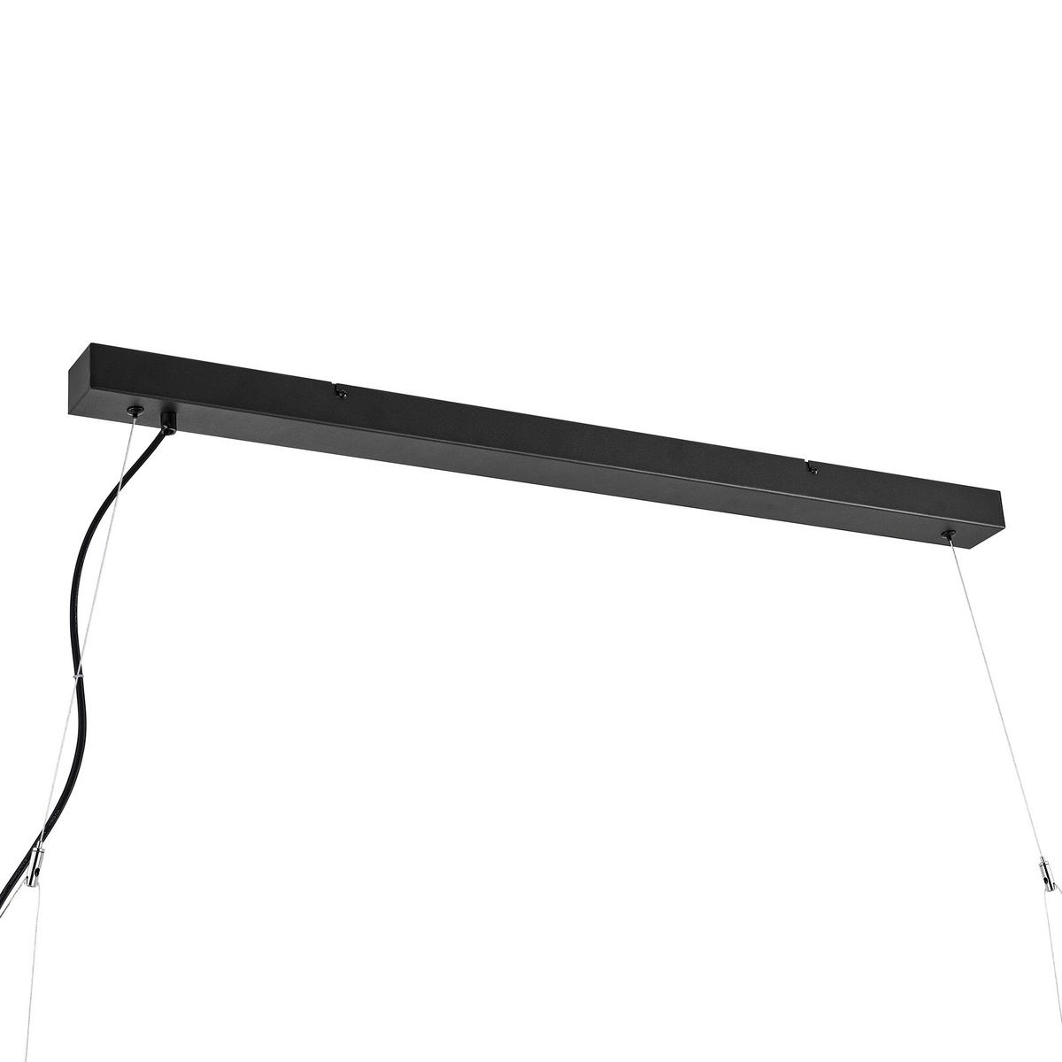 LAMPA WISZĄCA LED BURY *SBN* - czarny, Design, metal (118/22/150cm) - Novel