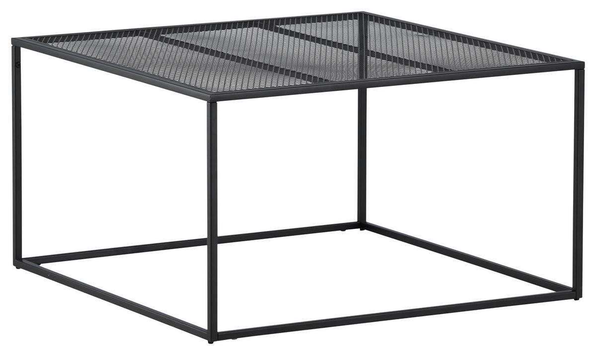 COUCHTISCH NETZ - Schwarz, Design, Metall (80/80/45cm) - Livetastic