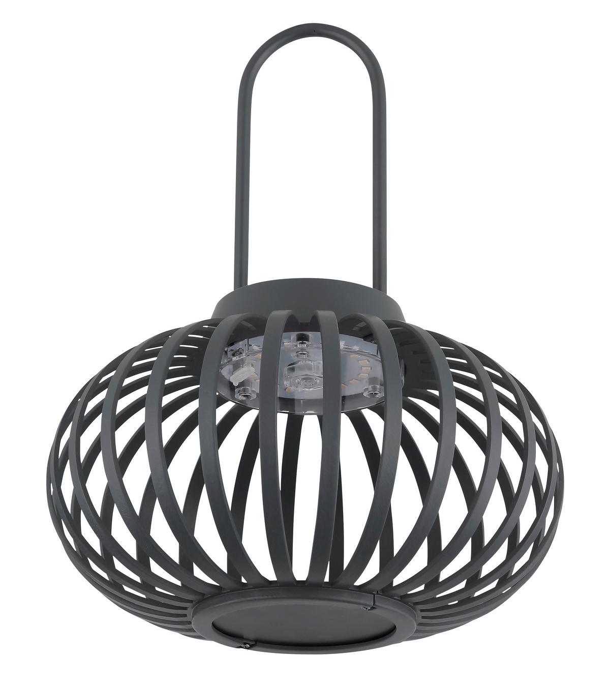 Akku-Tischleuchte Allegra Anthrazit/Weiß max. 1 Watt - Anthrazit, MODERN, Kunststoff/Metall (20,5/25,5cm) - Globo