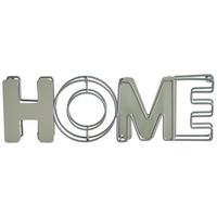 Dekor Felirat Home - mentazöld/fehér, Romantik / Landhaus, fém (29,3/2,3/9,3cm) - Modern Living