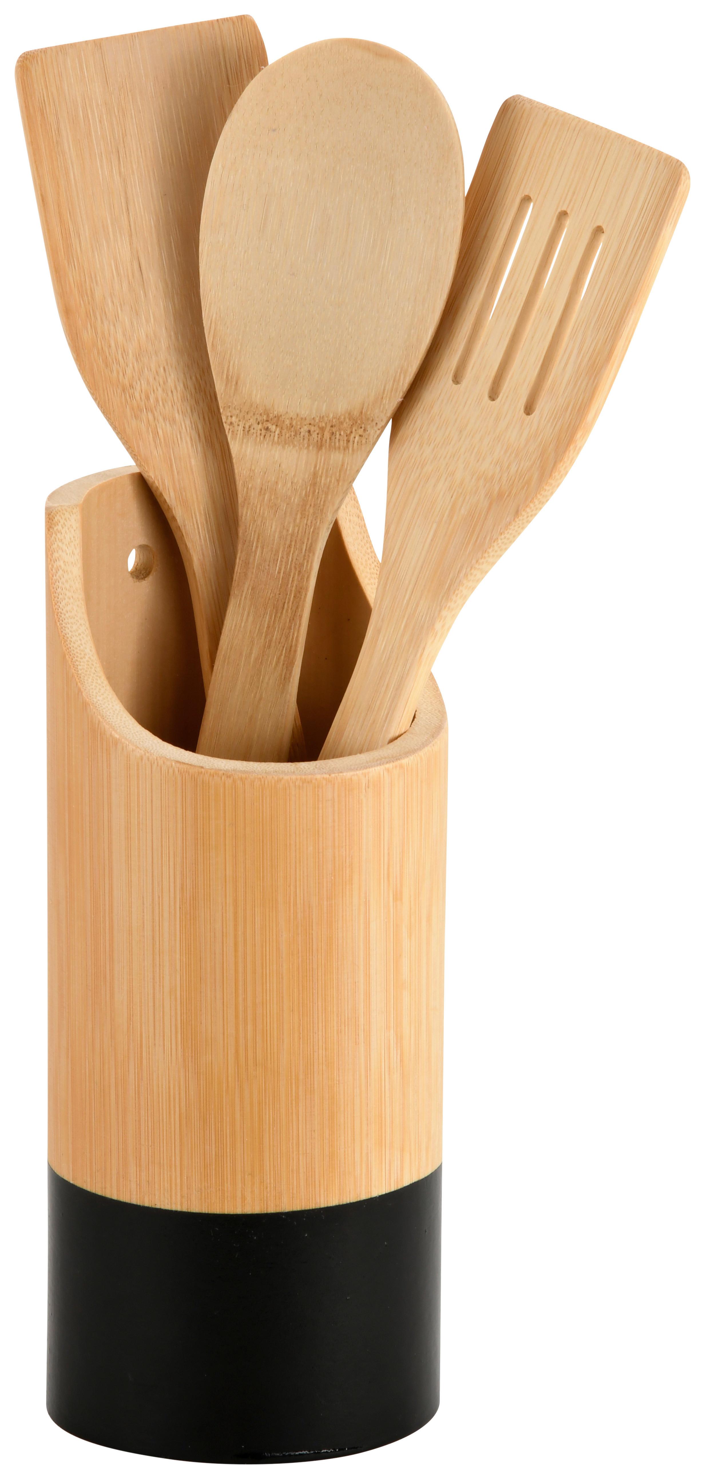 ZESTAW PRZYBORÓW KUCHENNYCH 81160 - czarny/jasnobrązowy, Basics, drewno (9/9/30cm) - Kesper