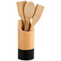 ZESTAW PRZYBORÓW KUCHENNYCH 81160 - czarny/jasnobrązowy, Basics, drewno (9/9/30cm) - Kesper