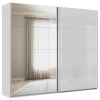 Ormar S Kliznim Vratima Feldkirch - siva visoki sjaj/srebrne boje, Moderno, staklo/drvni materijal (271/229/62cm) - Modern Living