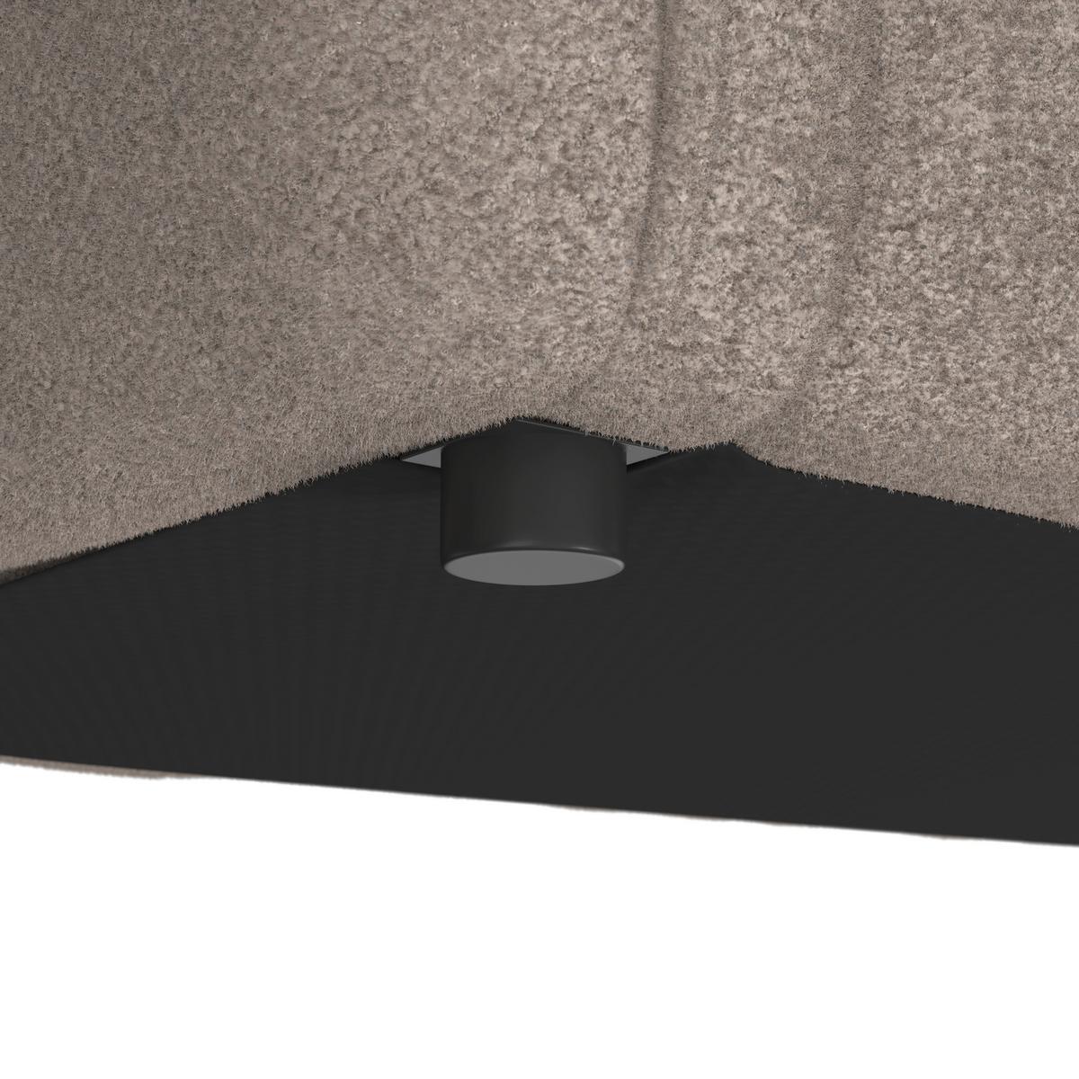 Sitzgarnitur Sandra 3-teilig Chenille Braun - Schwarz/Braun, MODERN, Holz/Kunststoff - Bessagi Home