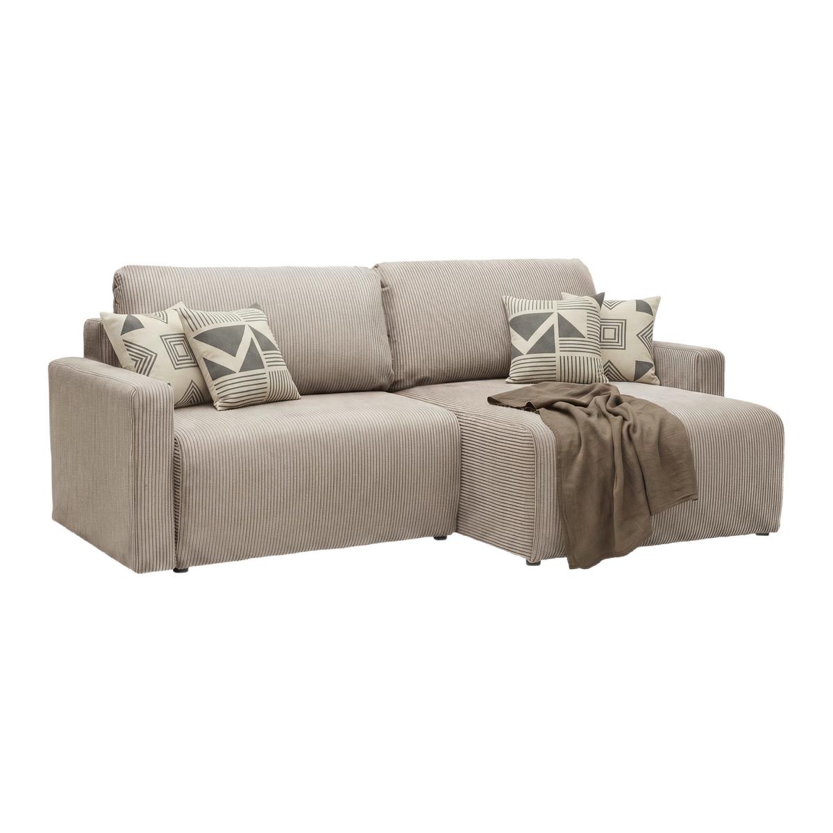 Ecksofa Dave  -Top- -Based- - Taupe, Modern, Textil (227/146cm) - Based
