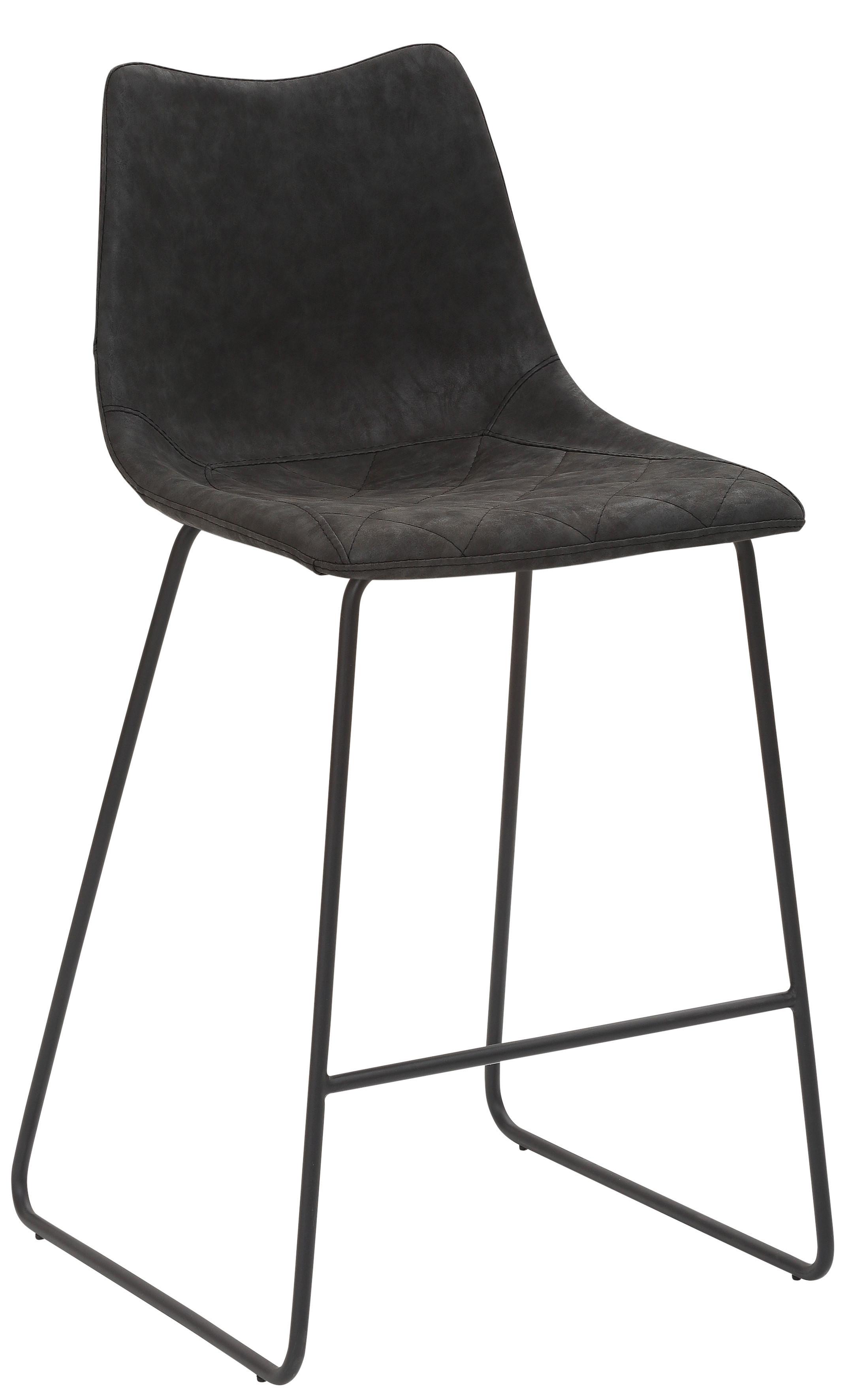 Barhocker My Solo ca. 49x 100 cm Schwarz - Schwarz, KONVENTIONELL, Textil/Metall (49/99/51cm) - Livetastic