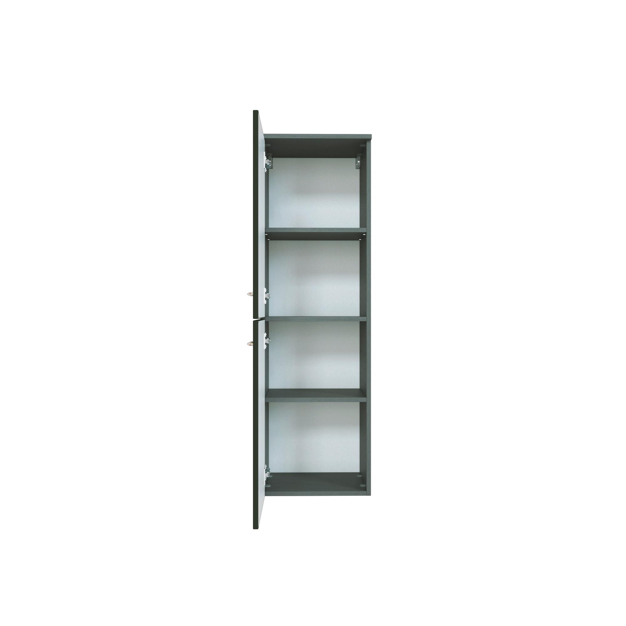 Midischrank Florida in Grau - Chromfarben/Graphitfarben, MODERN, Holzwerkstoff/Metall (40/130/35cm)