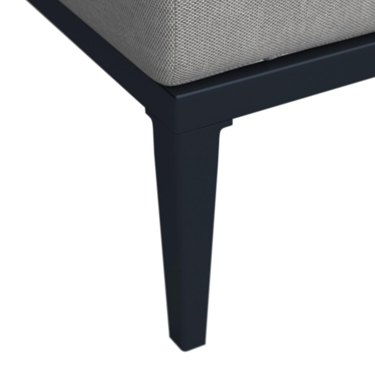 Loungegarnitur "Aurelia", hell/dunkelgrau, Holz/Metall - Dunkelgrau/Hellgrau, Modern, Holz/Textil (248/62,5/90cm) - Bessagi Garden
