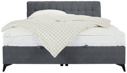 Boxbett Magic Taupe ca. 160x200cm - Taupe/Schwarz, KONVENTIONELL, Holzwerkstoff/Kunststoff (160/200cm) - Mömax