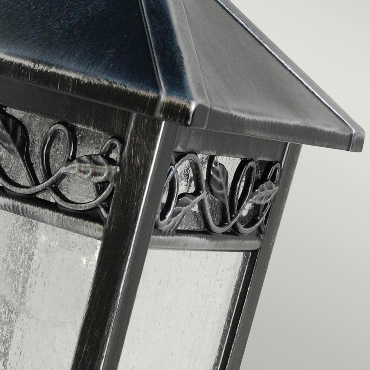 Kültéri Falilámpa Gzh-Wc2 - fekete/ezüstszínű, Konventionell, üveg/fém (15/26,2/19cm) - Elstead Lighting