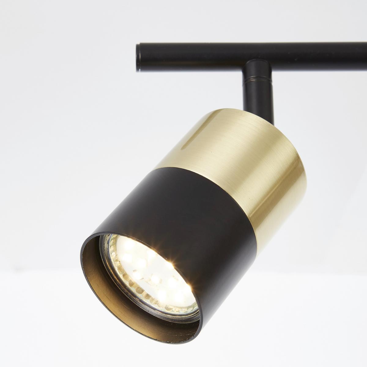 Deckenleuchte Maribel in Schwarz/Messing max. 5 Watt - Messingfarben/Schwarz, Design, Metall (76,5/16,8/18cm) - Brilliant