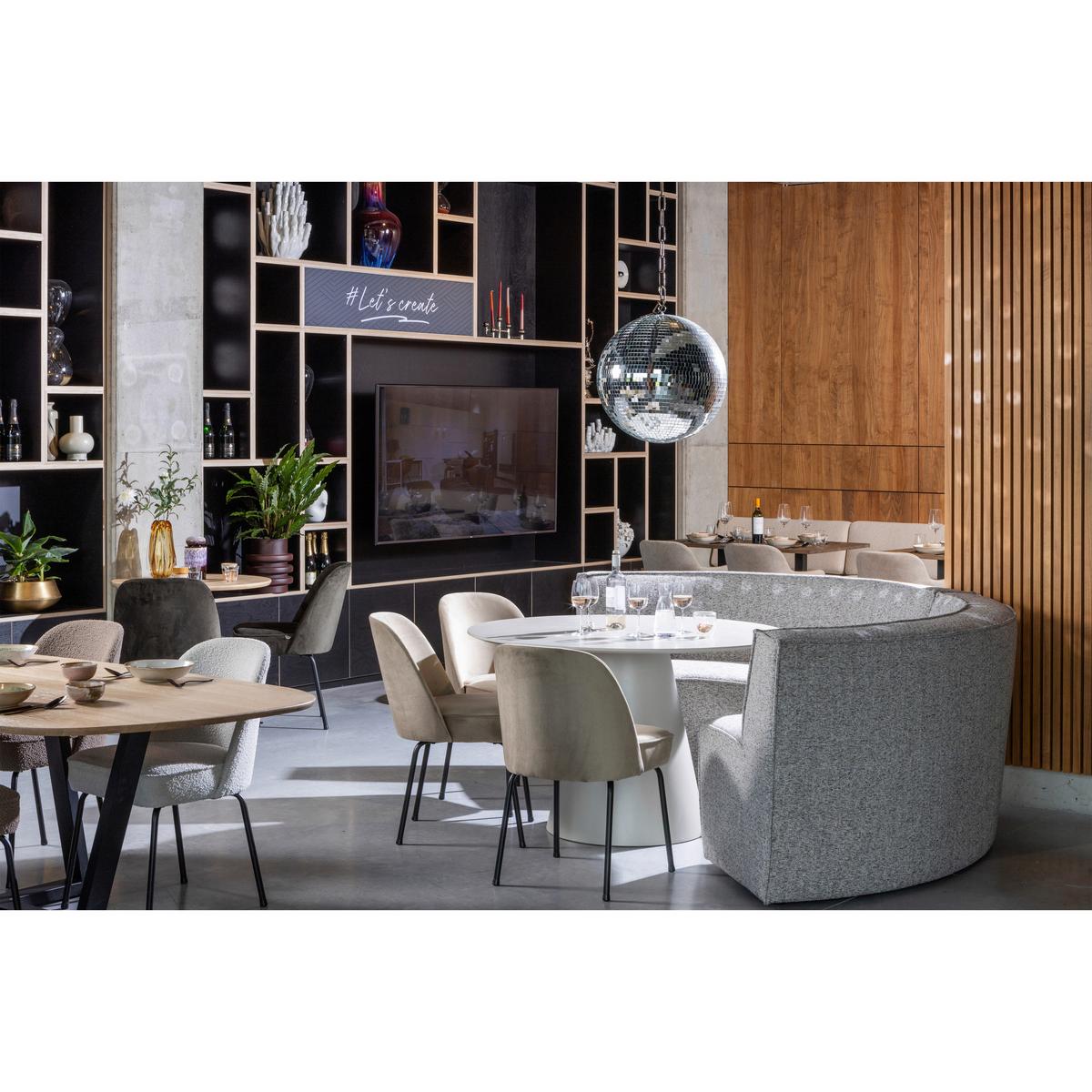 Esstisch Jorre Beige - Beige, Design, Holzwerkstoff (120/120/76cm) - Livetastic