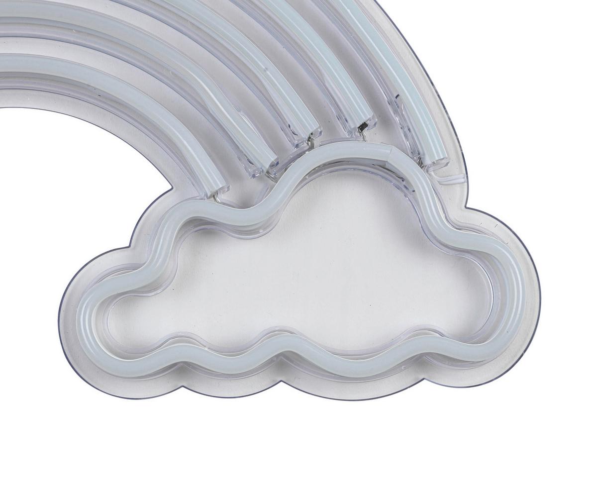 Lampă LED decorativă Renibo - alb/transparent, Modern, plastic (40/20/1,30cm) - Mömax