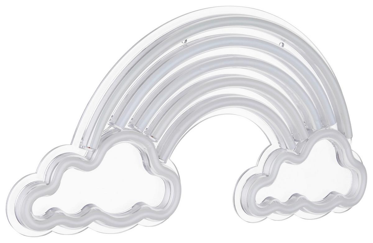 KINDERWANDLEUCHTE 28056 L: 40 CM WEISS - Klar/Weiss, Basics, Kunststoff (40/20/1,6cm) - Globo