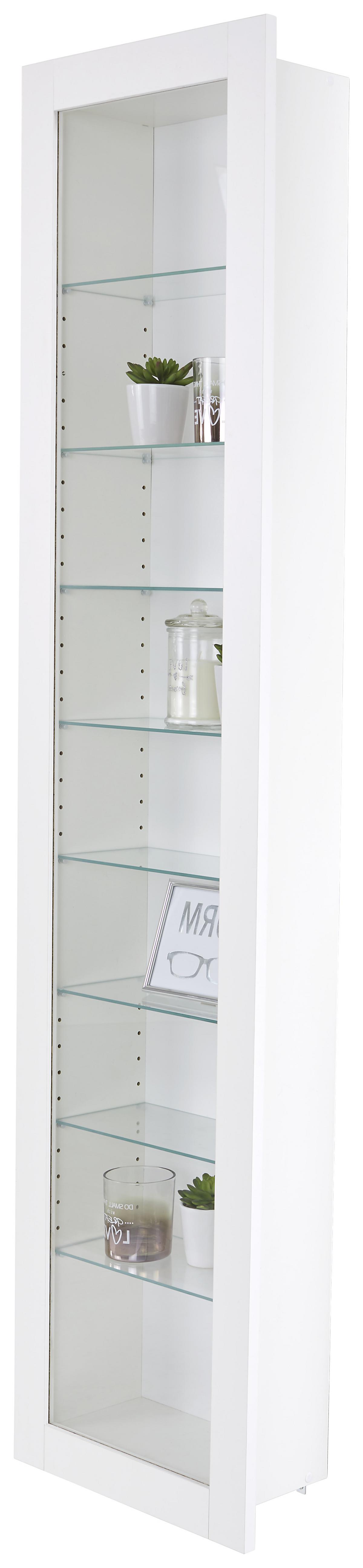 Falivitrin Fehér 8 Üvegpolccal Boni - fehér, Modern, faalapú anyag/Üveg (42/168,5/17cm)