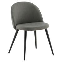 STUHL-SET VELVET - Dunkelgrau/Beige, Design, Kunststoff/Textil (50/76,5/57cm) - Livetastic