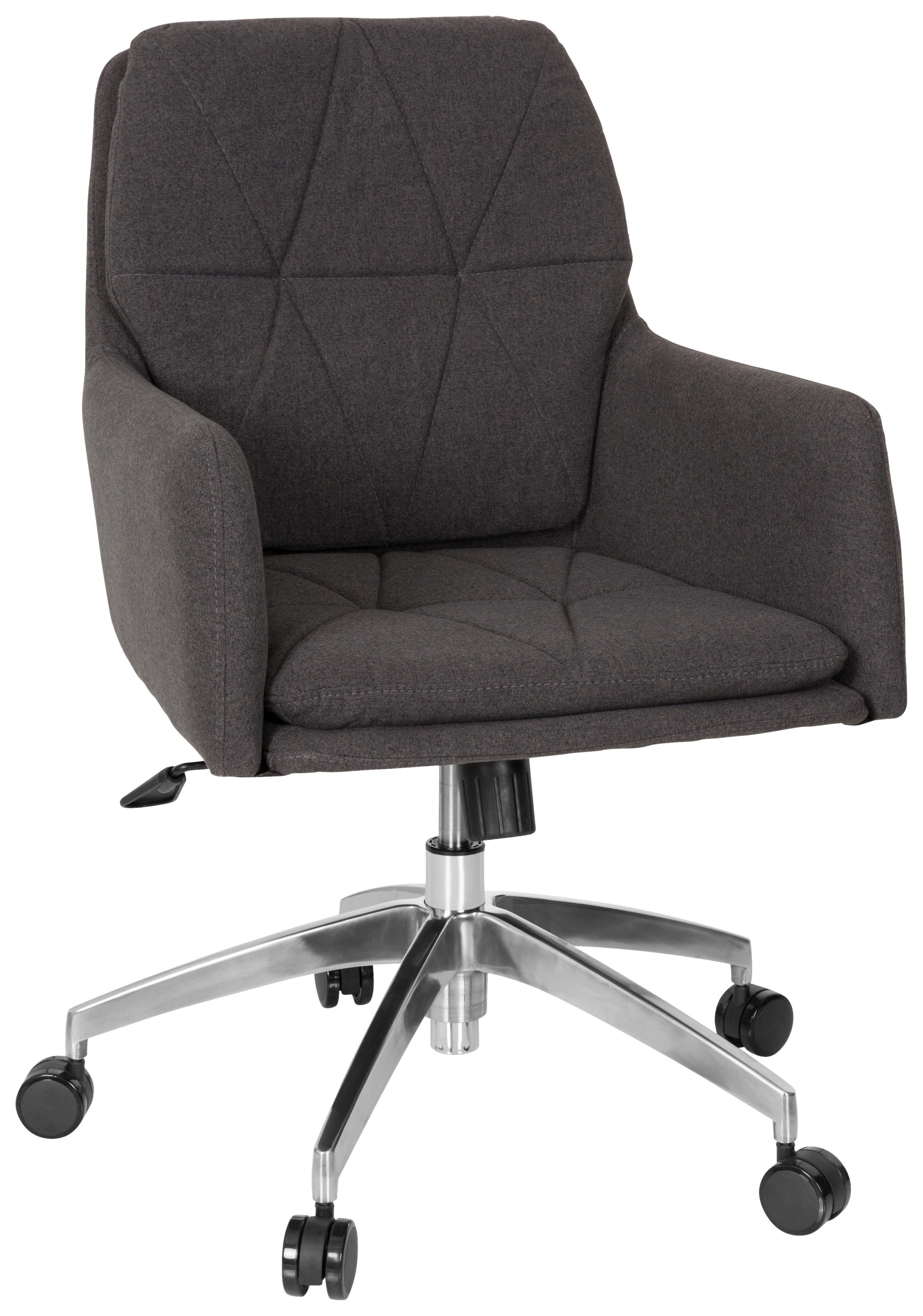 Vrtljivi Stol Shake 350, Temno Siva - srebrne barve/temno siva, Moderno, kovina/umetna masa (58/89/70cm) - MID.YOU