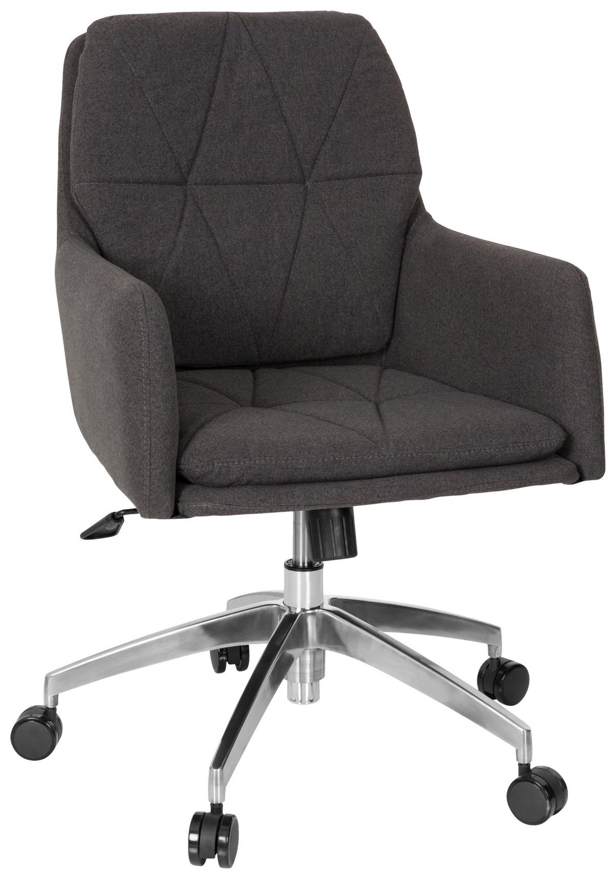 Vrtljivi Stol Shake 350, Temno Siva - srebrne barve/temno siva, Moderno, kovina/umetna masa (58/89/70cm) - MID.YOU