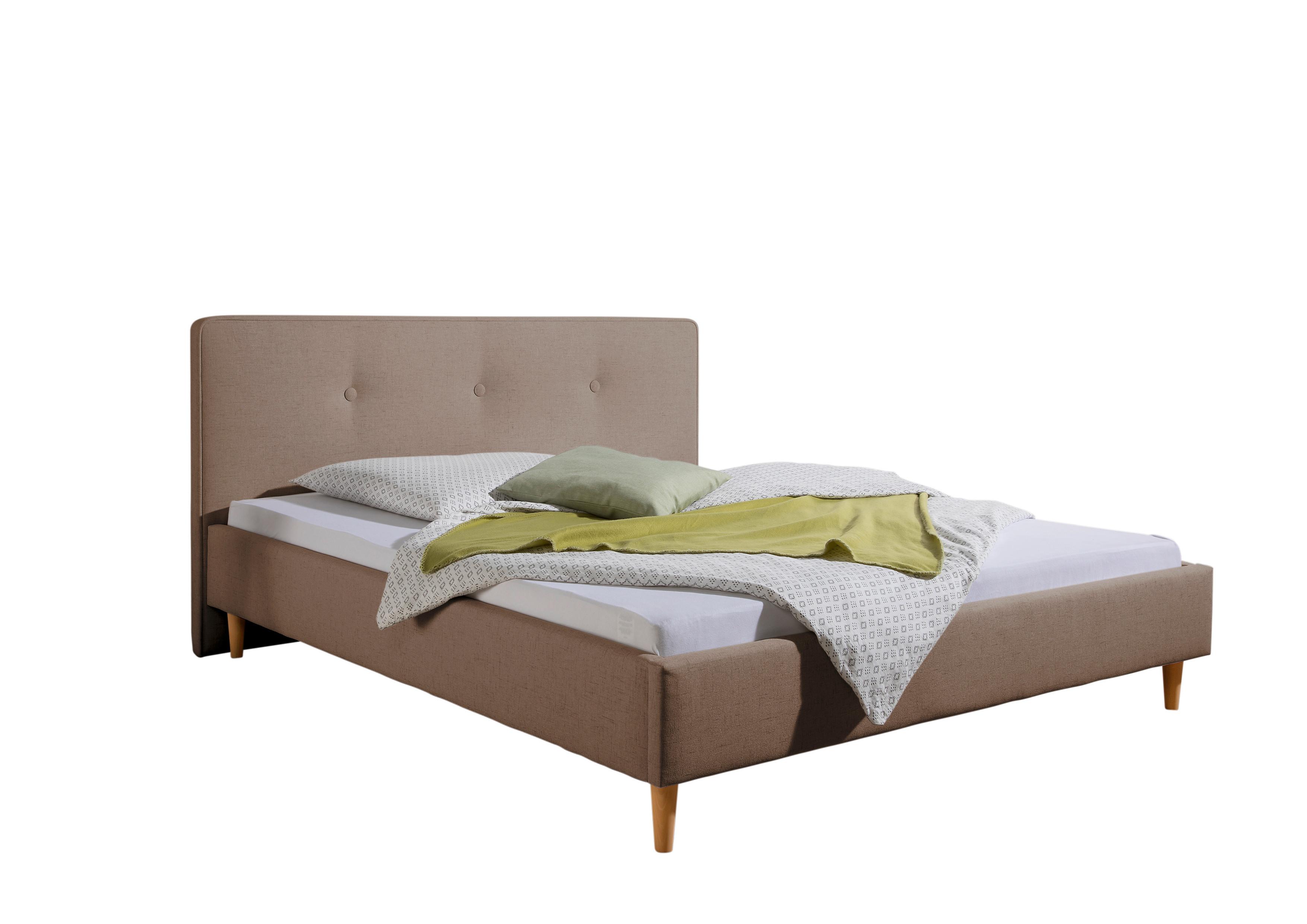Polsterbett Slade Hellbraun ca. 180x200 cm - Hellbraun/Naturfarben, MODERN, Holz/Textil (180/200cm) - Livetastic