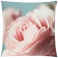 Zierkissen Floris ca. 45x45cm - Rosa/Weiß, ROMANTIK / LANDHAUS, Textil (45/45cm) - MÖMAX modern living
