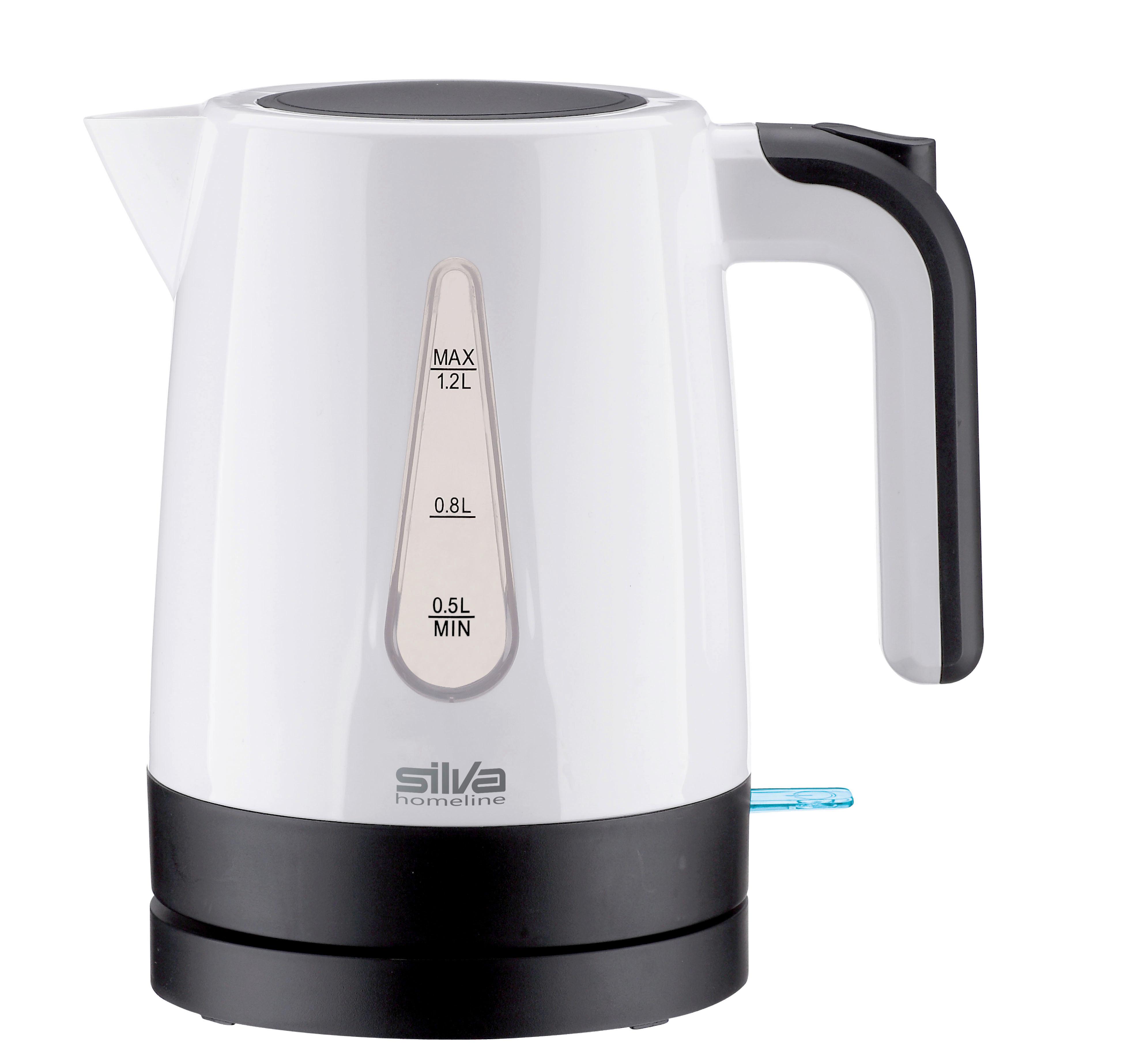 Wasserkocher Elias max. 1200 Watt - Schwarz/Weiß, Kunststoff (13,5/20,4/20cm) - Silva Homeline