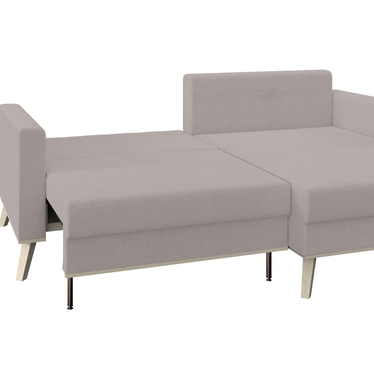 Kutna Garnitura Carini - boje hrasta/krem, Basics, tekstil/drvo (222/152cm) - Modern Living