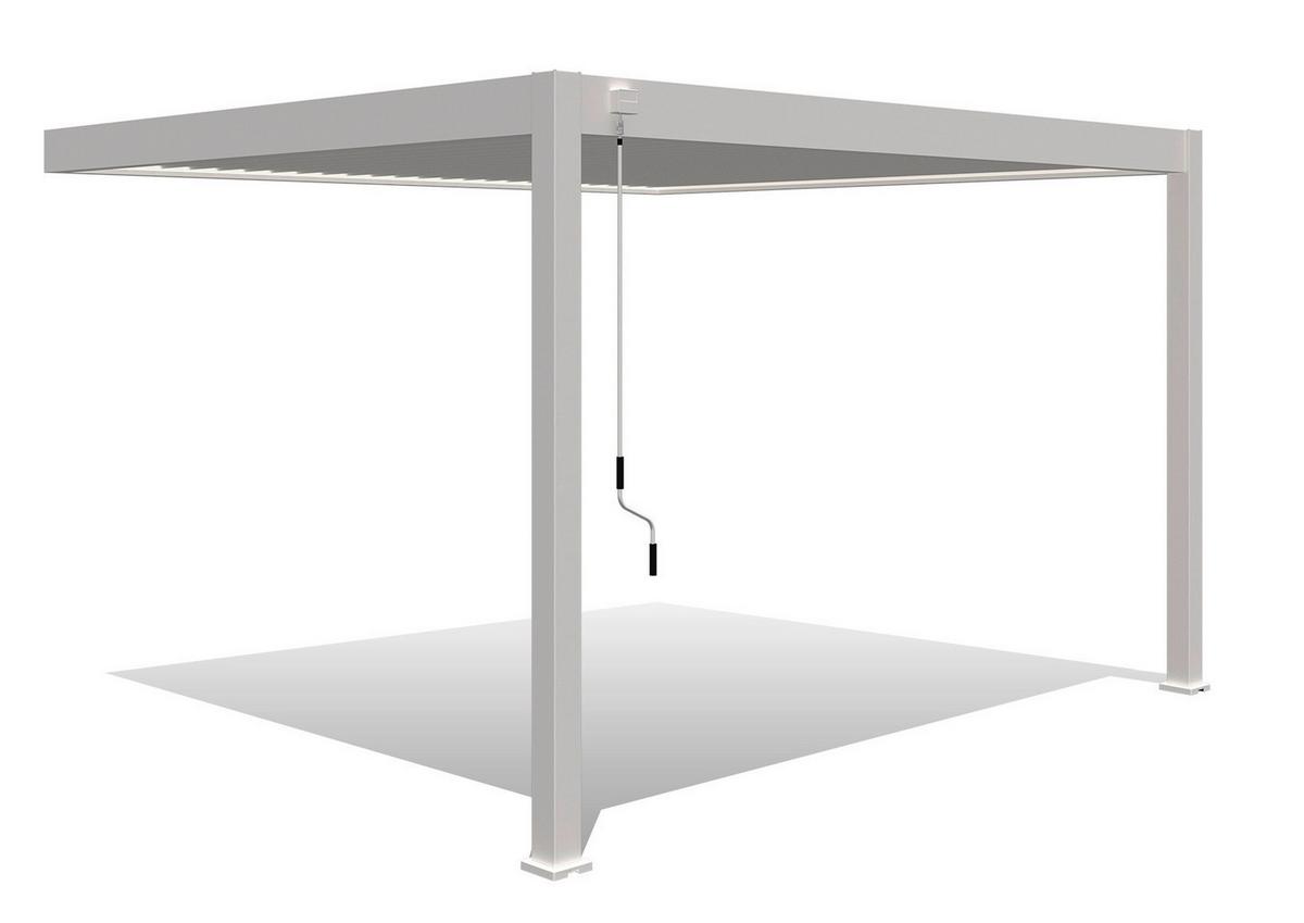 PERGOLA DELUXE 3,6X4M WEISS - Weiss, Basics, Metall (400/255/360cm) - Gardenson