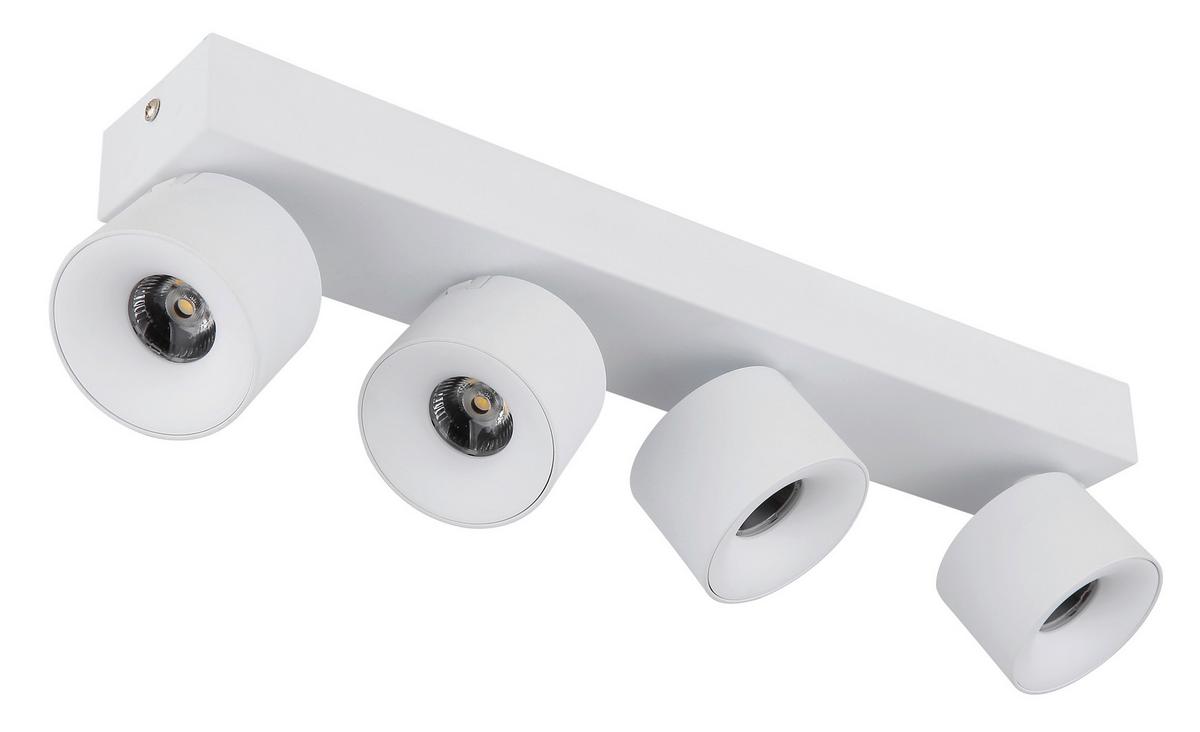 LED-STRAHLER 56961-4W - Weiss/Transparent, Design, Kunststoff/Metall (45,5/7,2/12cm) - Globo