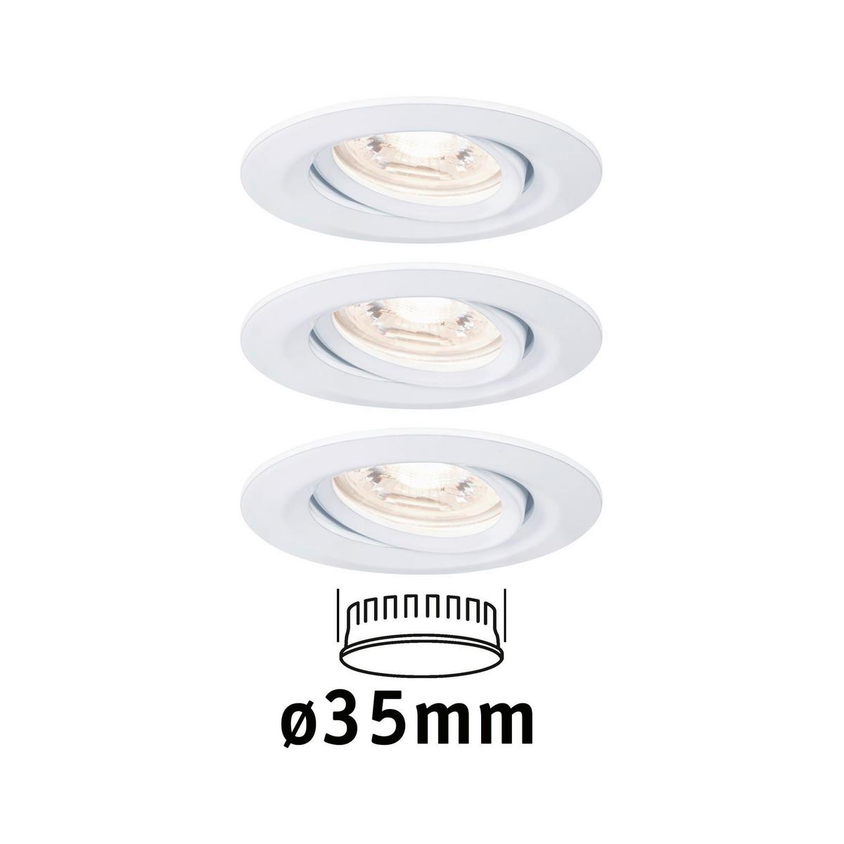 Deckenstrahler Nova Weiß/Alufarben max. 3x4 W - Weiß, Design, Metall (6.6/6.6/6.6cm) - Paulmann