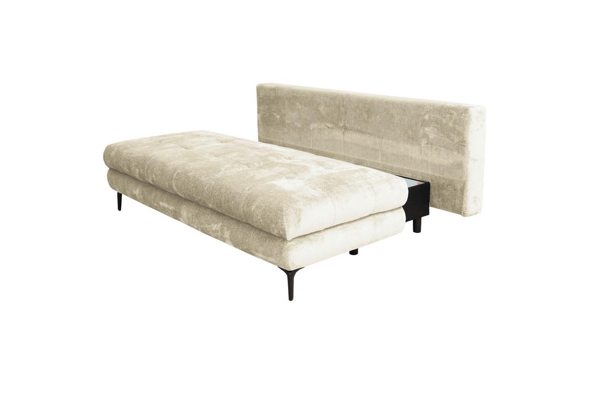 Canapea extensibila PERLA - crem, Konventionell, textil (203/94/96cm)