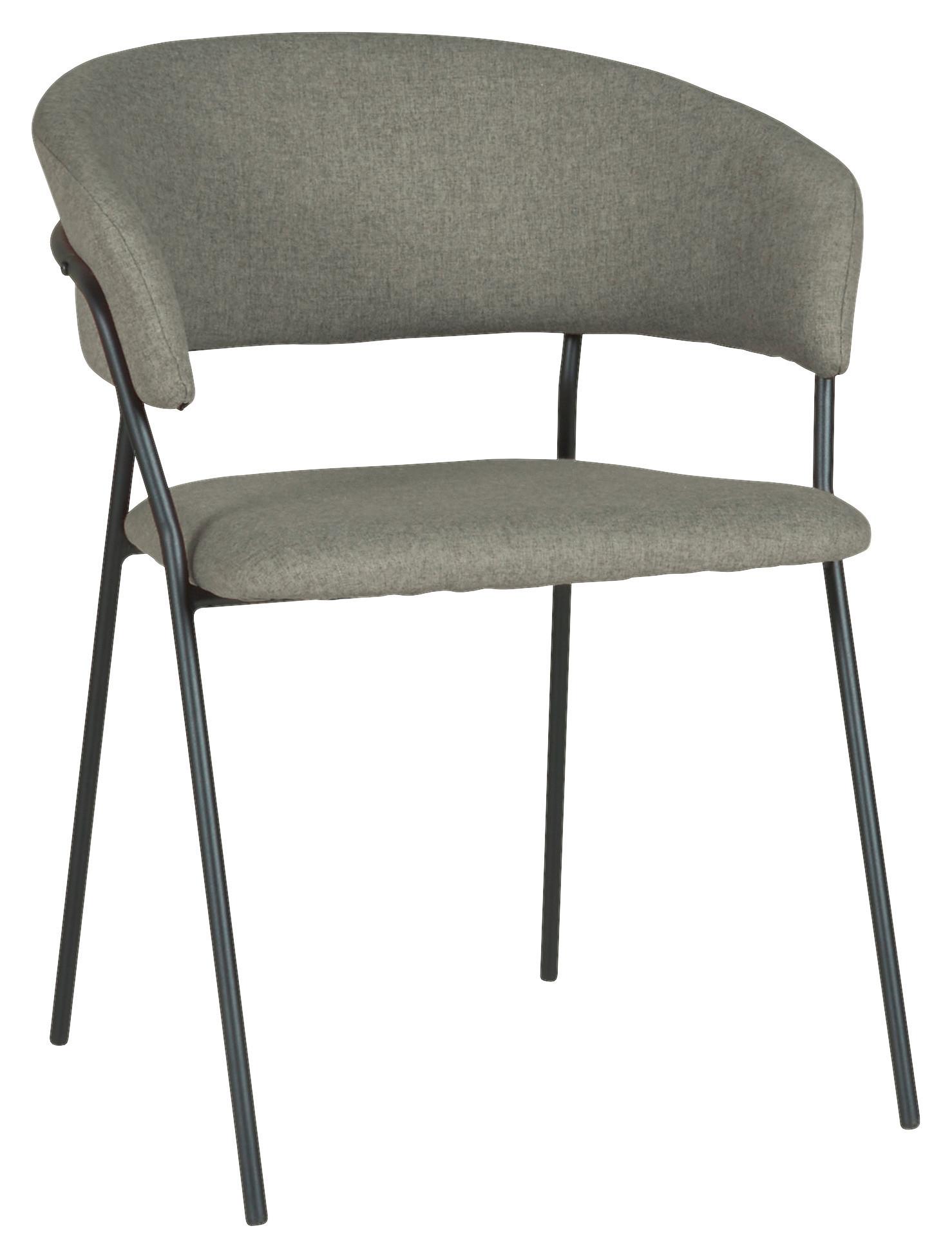 Armlehnstuhl Alice Grün - Schwarz/Grün, MODERN, Holz/Textil (53/80/59cm) - Mömax