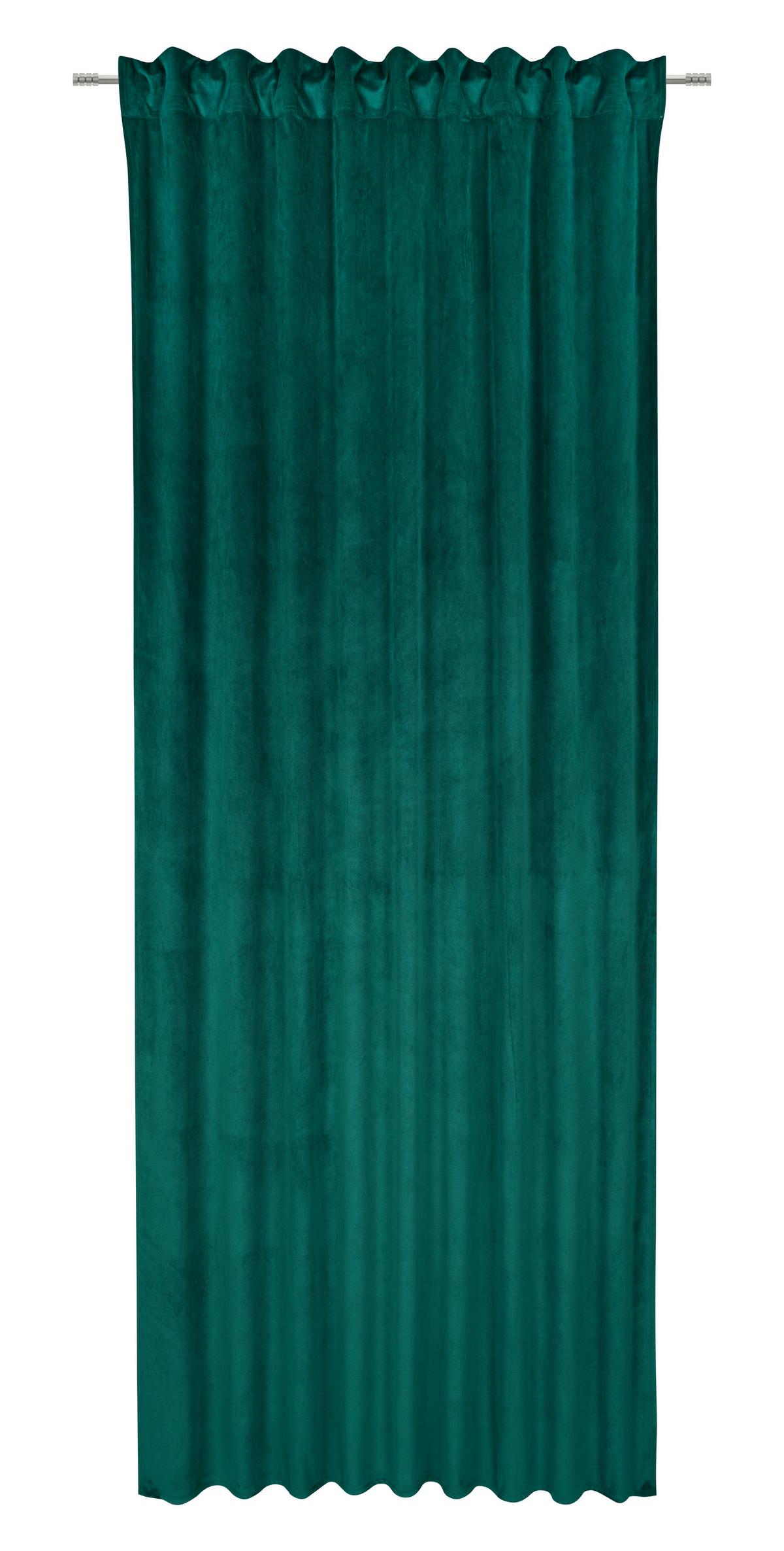Končana Zavesa Bianca - temno zelena, Konvencionalno, tekstil (140/245cm) - Modern Living