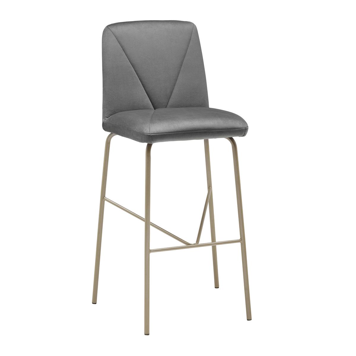 Bárszék Tara - Pezsgő/szürke, Modern, textil/fa (53/110/57cm) - Bessagi Home