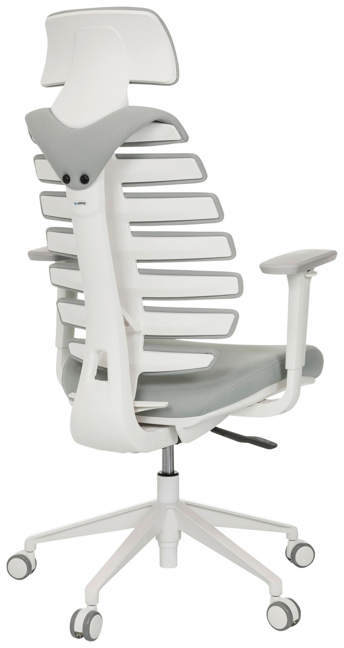 Pisarniški Stol Ergo Line W, Svetlo Siva - bela/svetlo siva, Moderno, umetna masa/tekstil (67/116 - 133/65cm) - MID.YOU