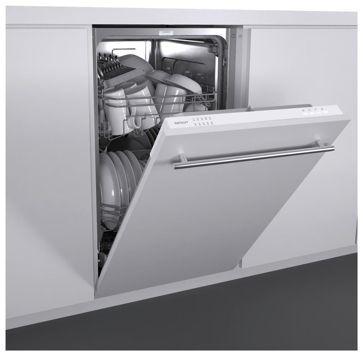 Geschirrspüler SISTANT GS4503 - Weiß, Natur, Metall (44,8/82-87/55cm) - Sistant