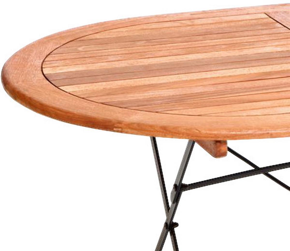 Vrtna Miza Schlossgarten, 140x90, Masivno - naravne barve, Romantika, kovina/les (140/90/75cm) - Gardenson