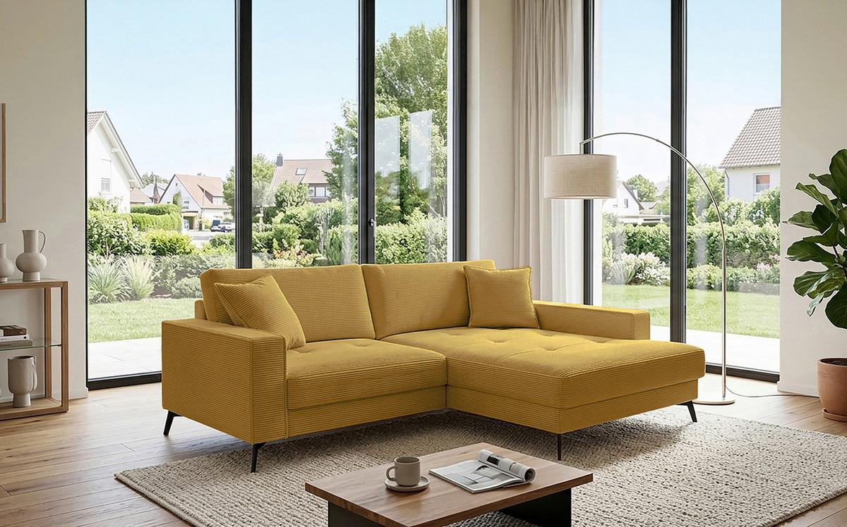 Coltar TED - galben muștar, Trend, textil (228/174cm) - Modern Living