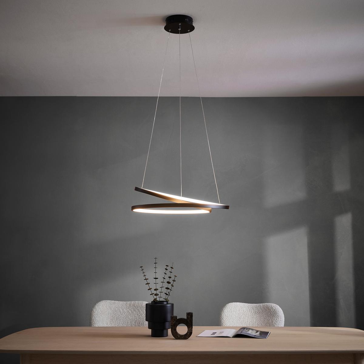 LED-Hängeleuchte Roman max. 32 Watt - Schwarz, Design, Kunststoff/Metall (60/60/100cm) - Paul Neuhaus